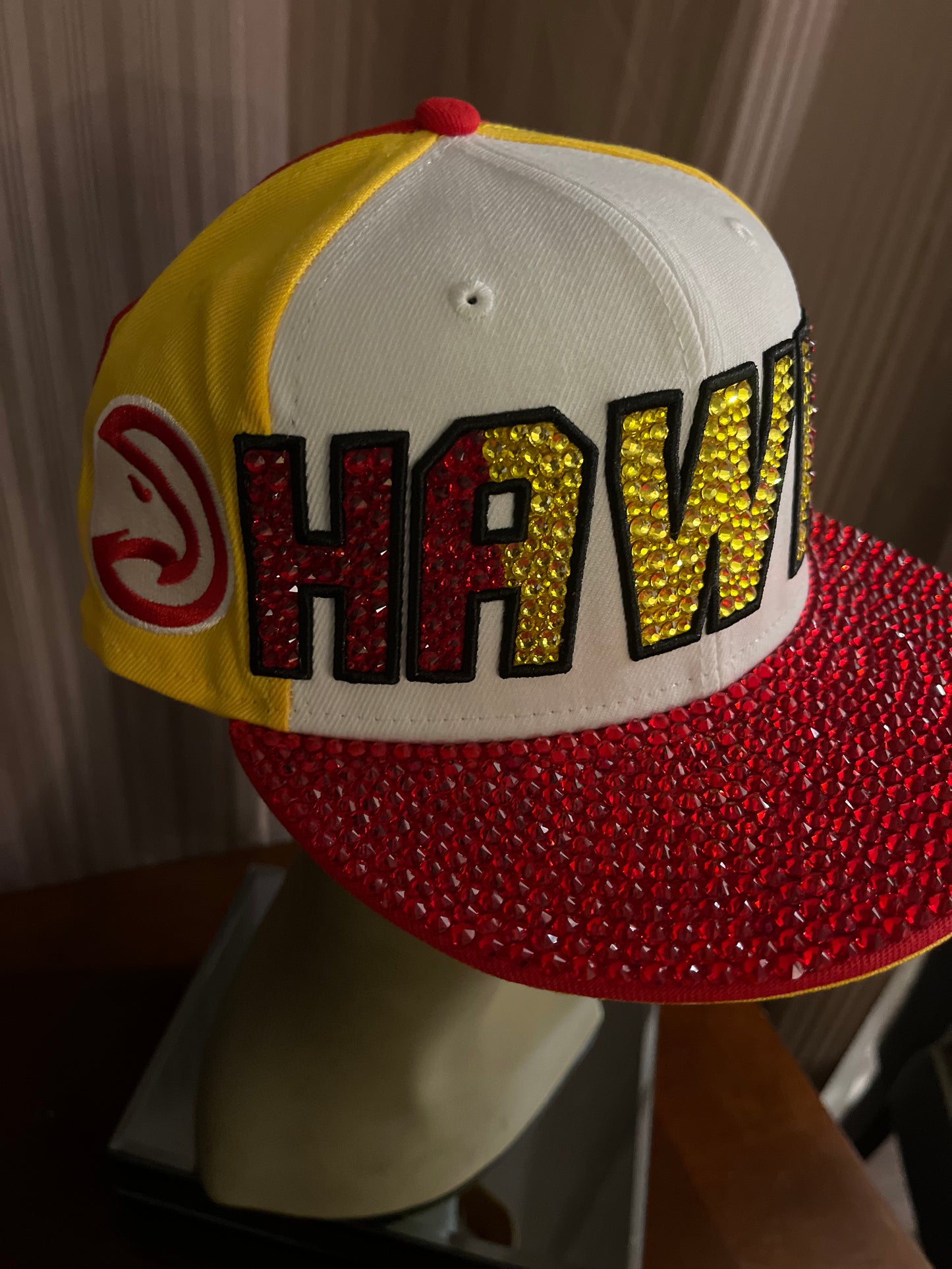 Blinged Out Atlanta Hawks Baseball Cap