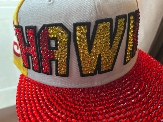 Blinged Out Atlanta Hawks Baseball Cap